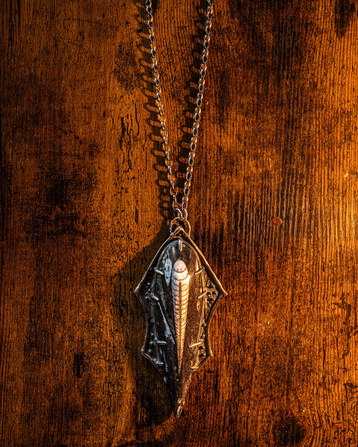 Orthoceras Fossil Pendant