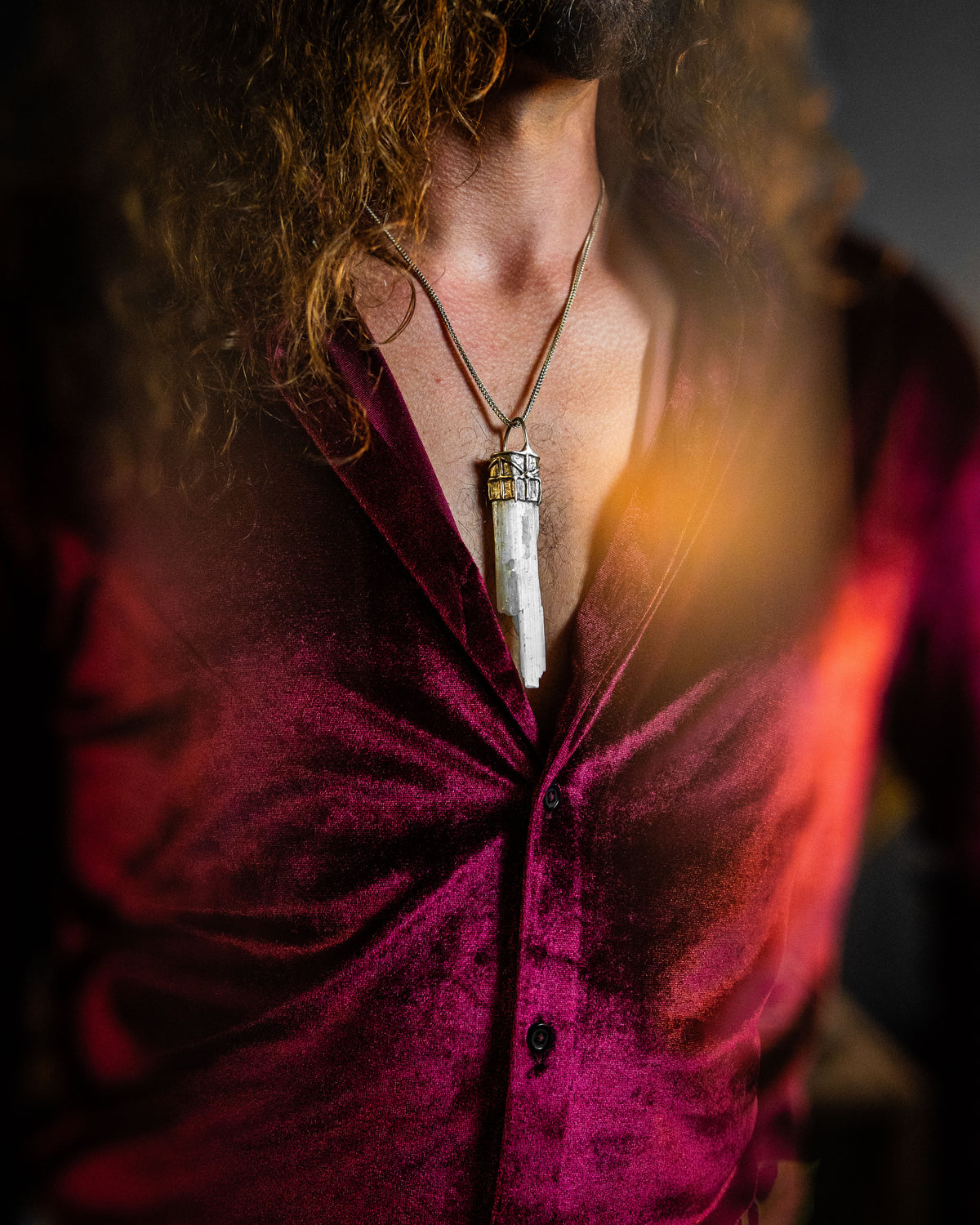 Selenite Wand Necklace