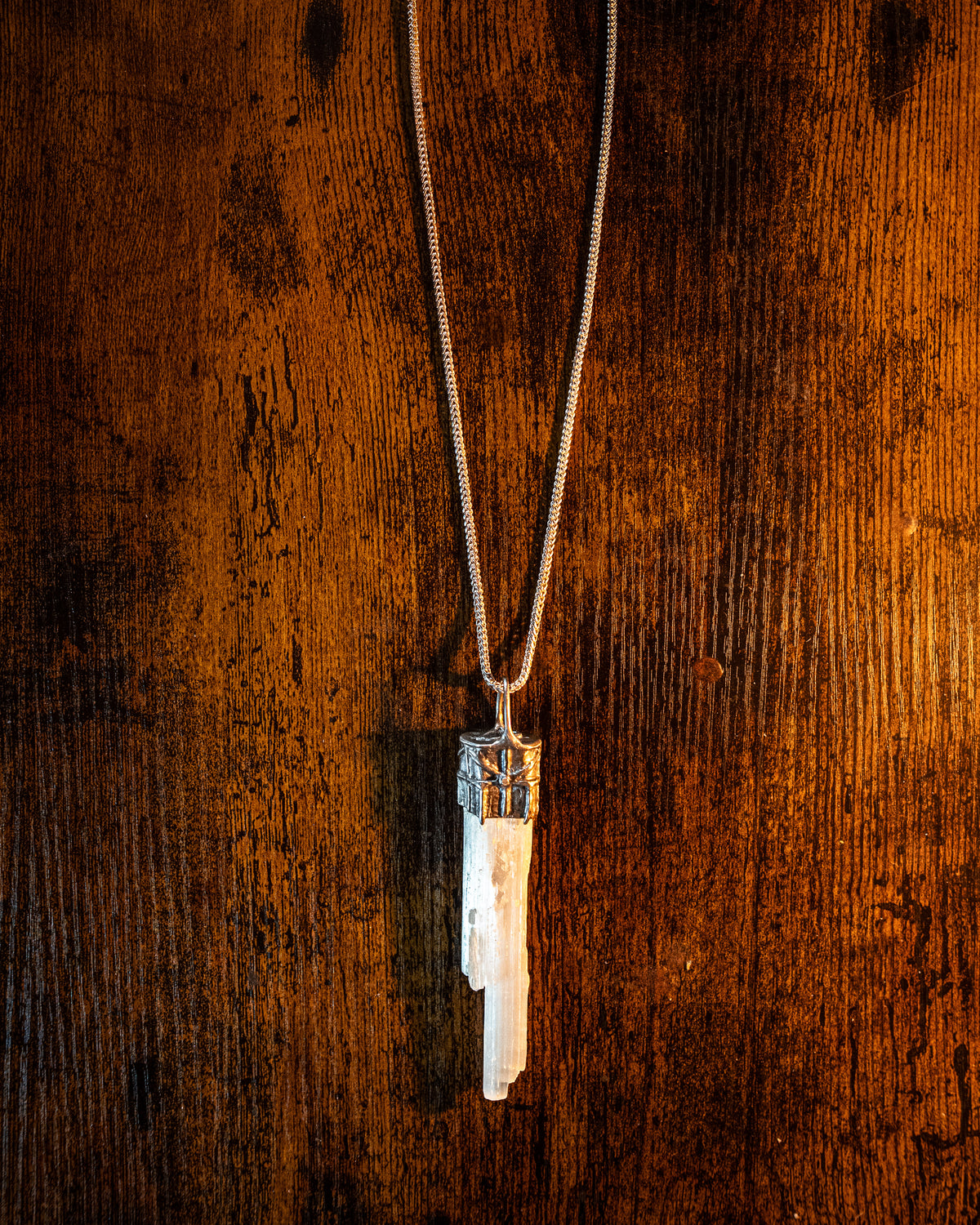 Selenite Wand Necklace